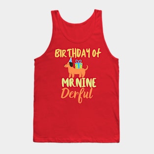 Birthday Mr.nine derful Tank Top